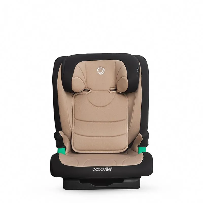 i-Size Isofix car seat Coccolle Eris, 100-150 cm, Adjustable headrest and backrest, Pozitie somn junior, Comfortable armrests, R129 approved, Adjustable Isofix bars, Sand Beige