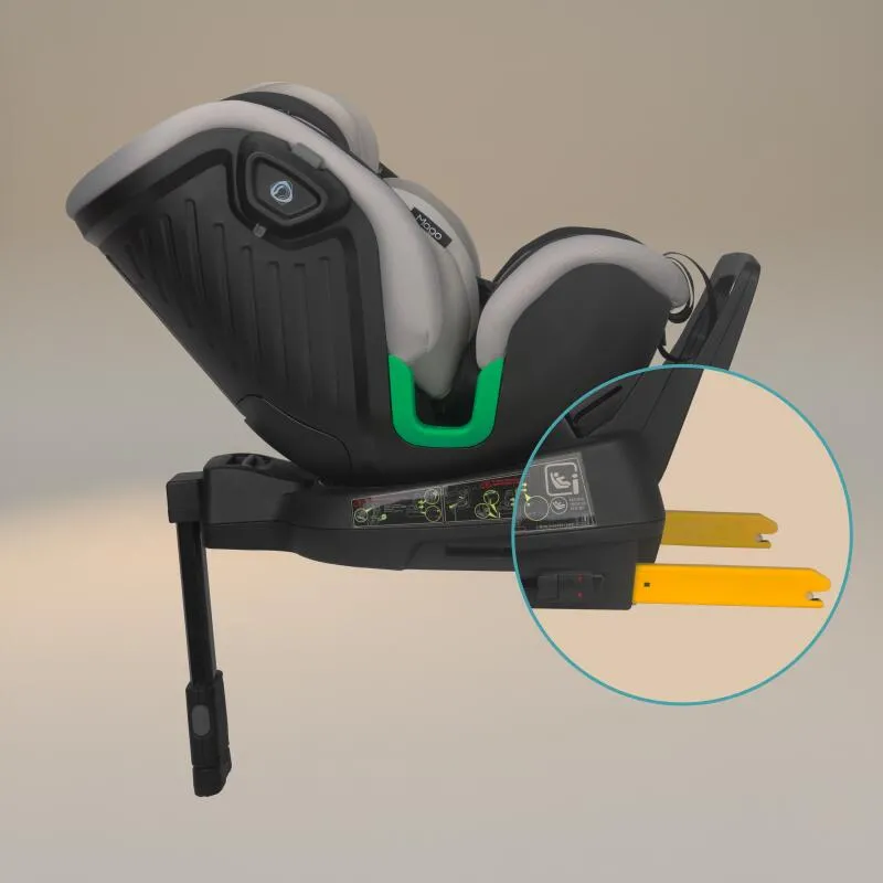 Scaun auto iSize Coccolle Mago Premium, with support leg, Isofix, 40-150 cm, 0-36 kg, 360° rotation, Adjustable headrest, Pozitie somn, Side-impact protection, Anti-rebound bar, Jet Black