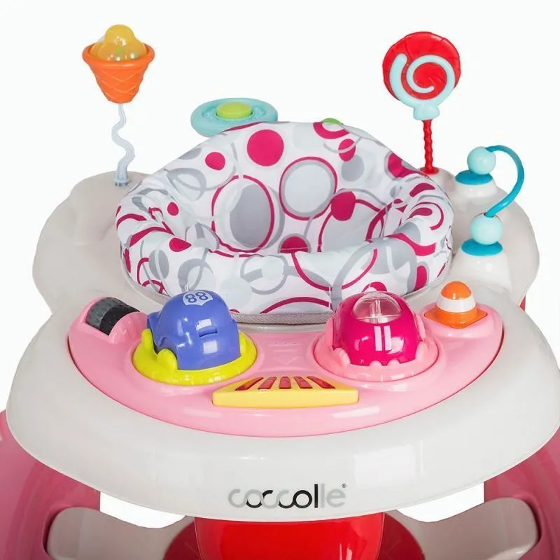 Walker with activity center Coccolle Arlo Pink