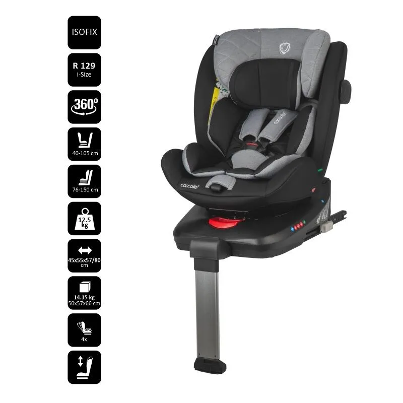 i-Size car seat 40-150 cm Coccolle Vigo Diamond black