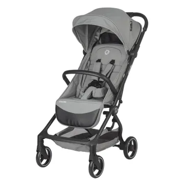 Sport stroller Coccolle Sierra with ultra-compact automatic folding, IATA carry-on compatible, Aluminium frame, Pozitie somn, Extendable canopy, Insect net, Sierra Greystone