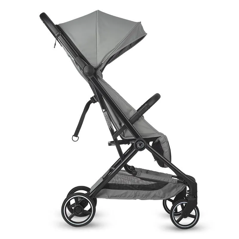 Sport stroller Coccolle Sierra with ultra-compact automatic folding, IATA carry-on compatible, Aluminium frame, Pozitie somn, Extendable canopy, Insect net, Sierra Greystone