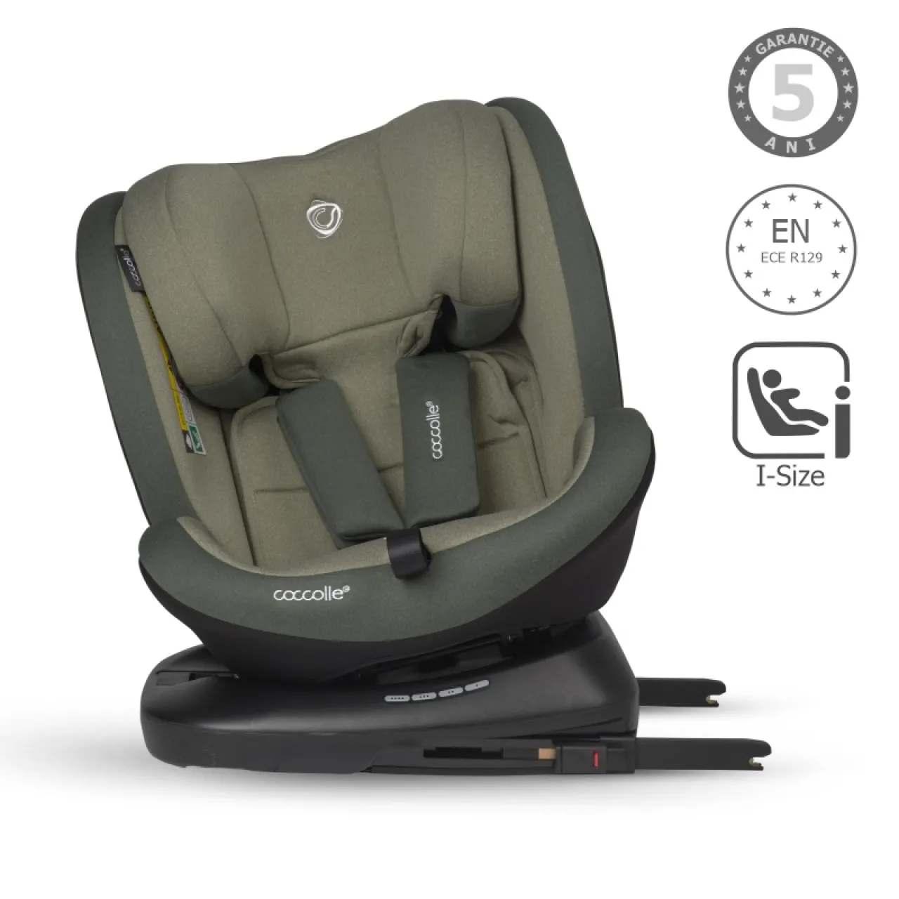 Premium rotating i-Size car seat 40-150 cm Coccolle Mydo Moss Green