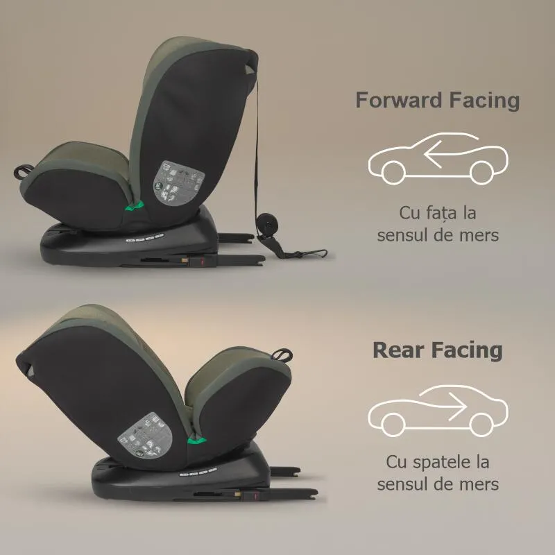 Premium rotating i-Size car seat 40-150 cm Coccolle Mydo Moss Green