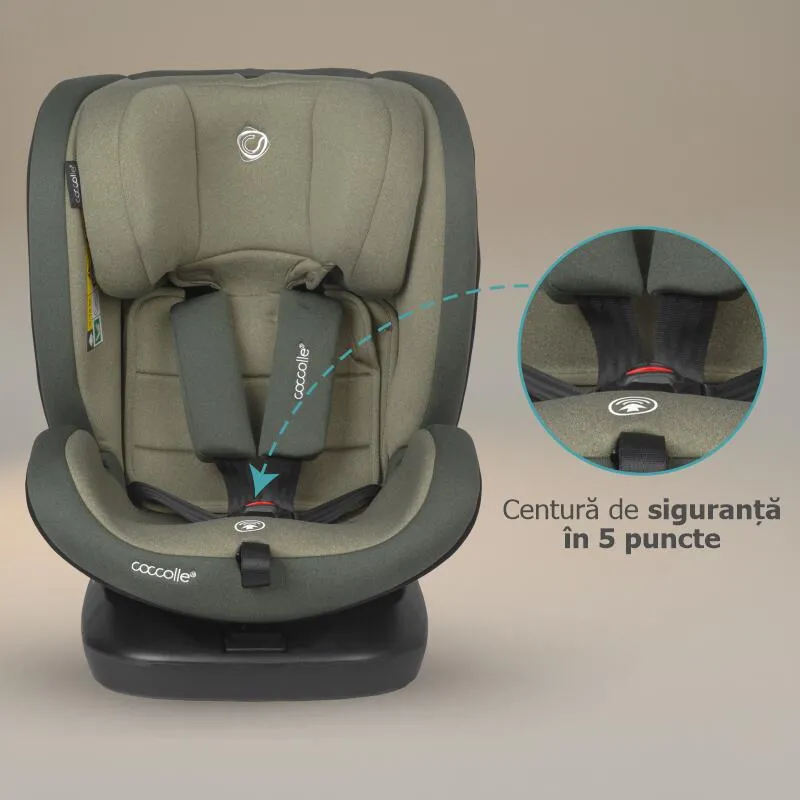 Premium rotating i-Size car seat 40-150 cm Coccolle Mydo Moss Green