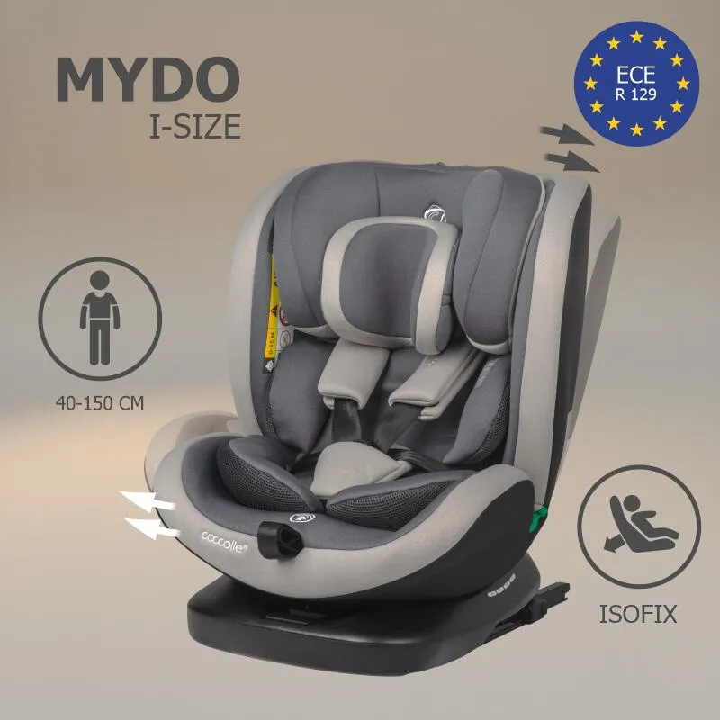 Scaun auto iSize Premium, rotativ 40-150 cm Coccolle Mydo Urban grey
