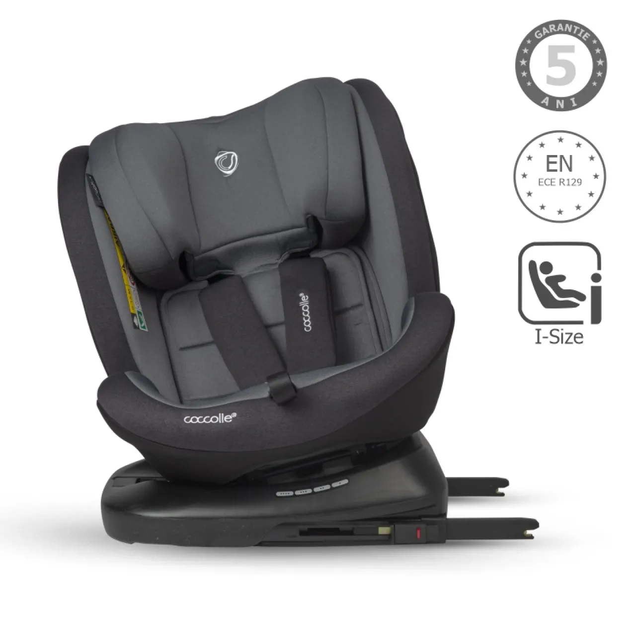 Premium rotating i-Size car seat 40-150 cm Coccolle Mydo Diamond black
