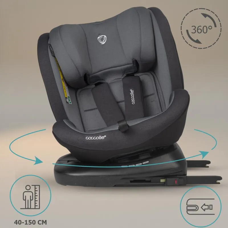 Premium rotating i-Size car seat 40-150 cm Coccolle Mydo Diamond black