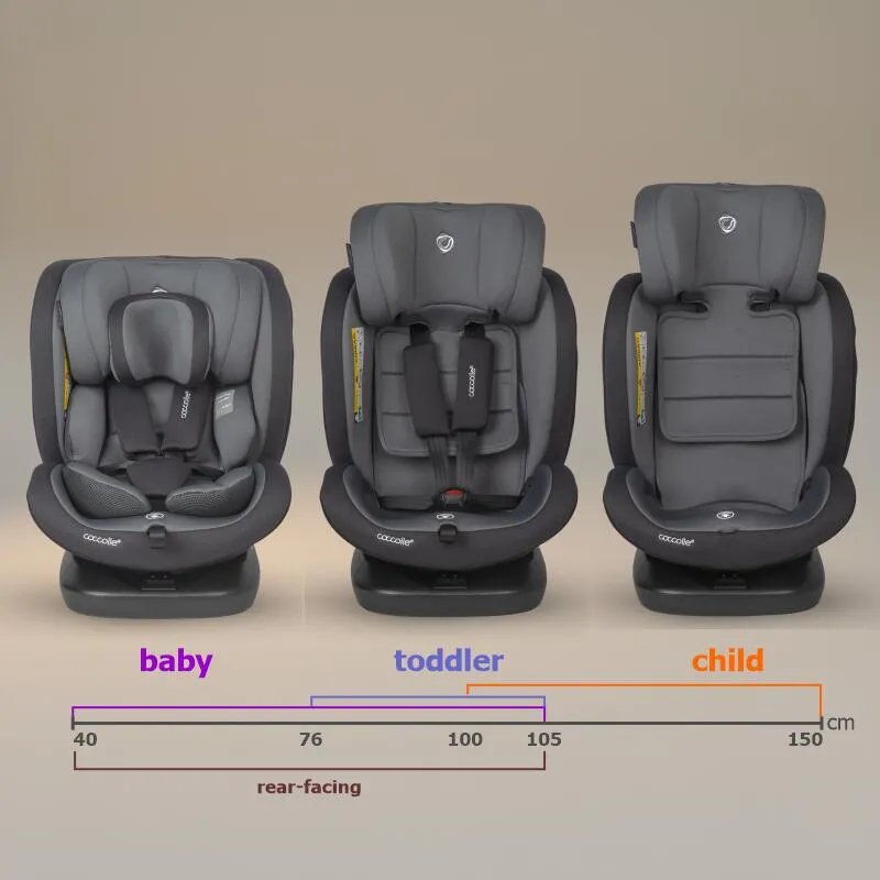 Premium rotating i-Size car seat 40-150 cm Coccolle Mydo Diamond black