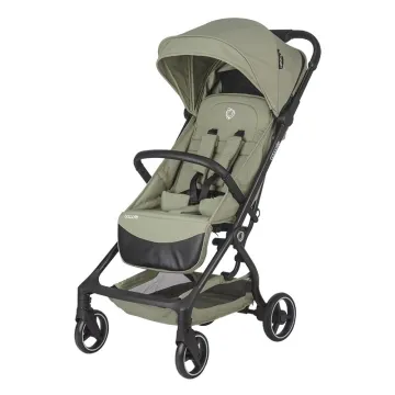 Sport stroller Coccolle Sierra with ultra-compact automatic folding, IATA carry-on compatible, Aluminium frame, Pozitie somn, Extendable canopy, Insect net, Sage Green