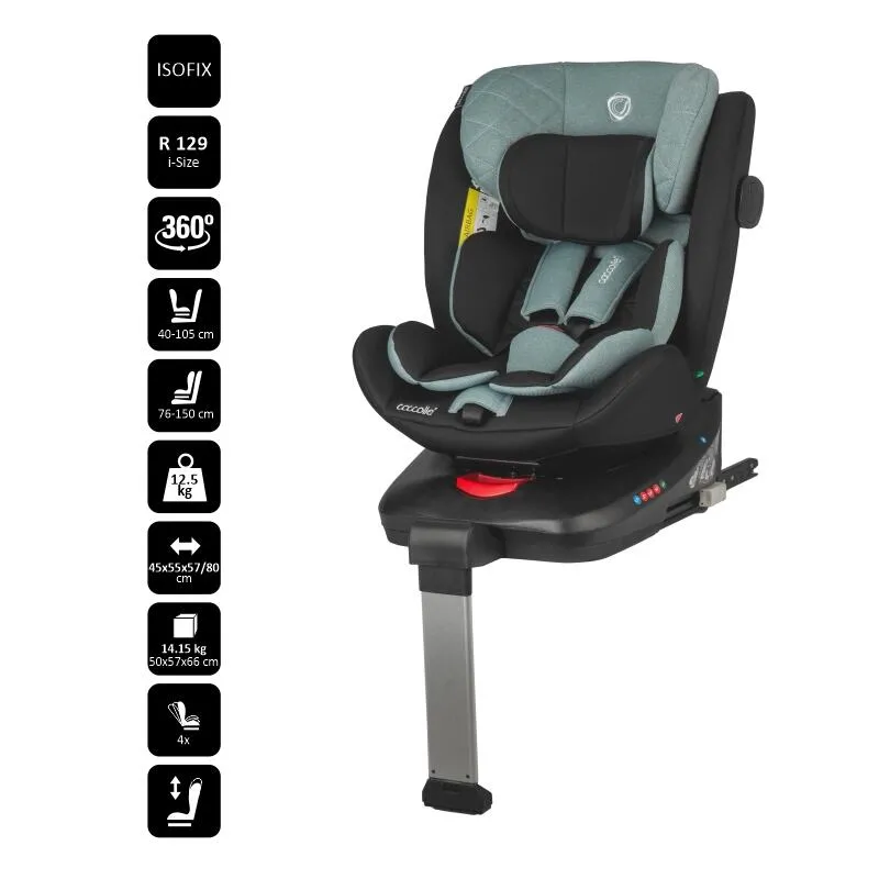 i-Size car seat 40-150 cm Coccolle Vigo Emerald Green