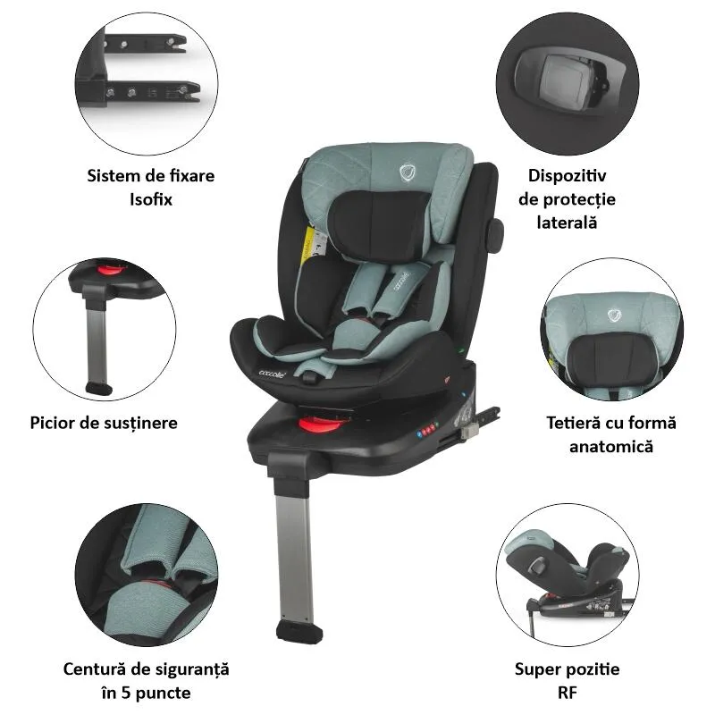 i-Size car seat 40-150 cm Coccolle Vigo Emerald Green