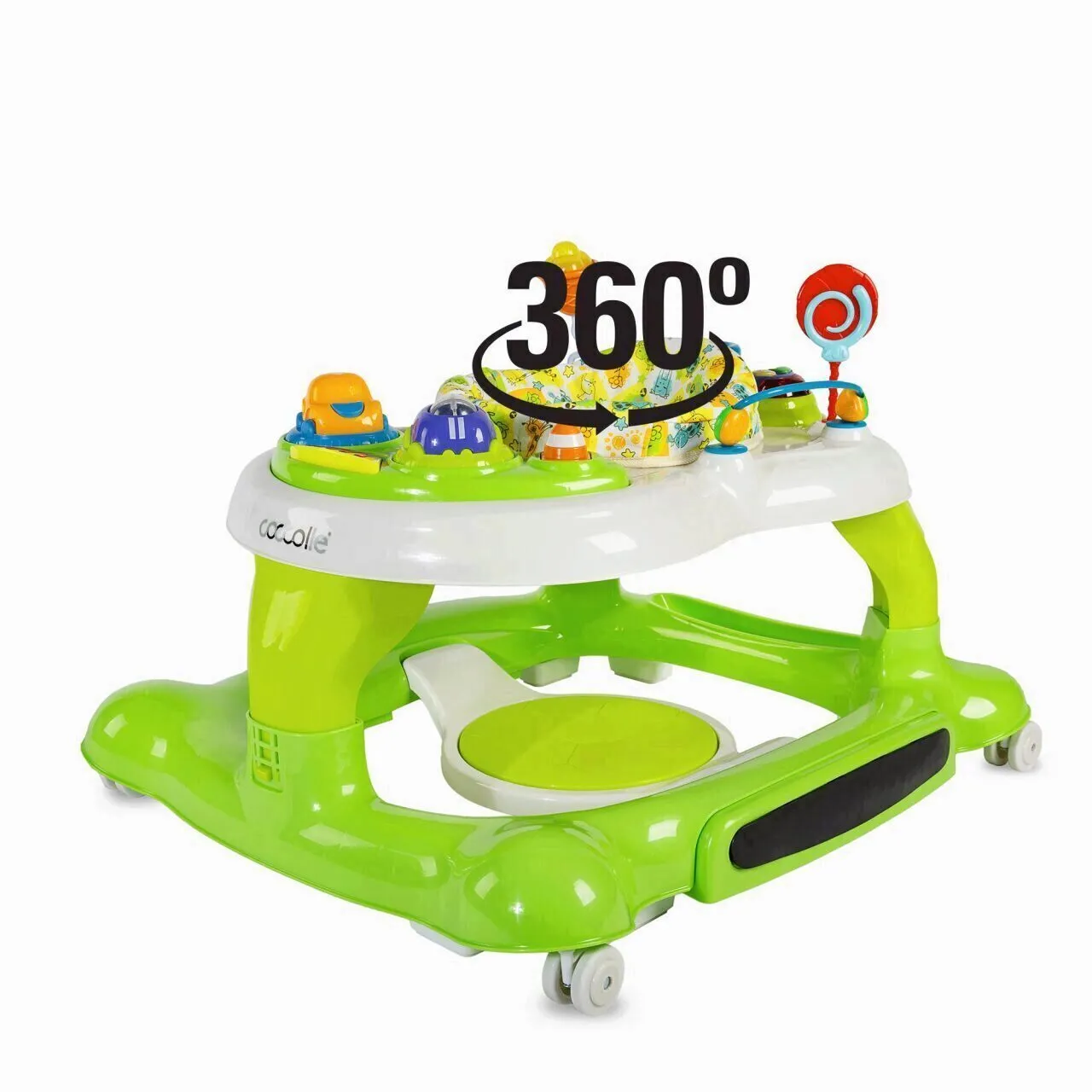 Walker with activity center Coccolle Arlo Green
