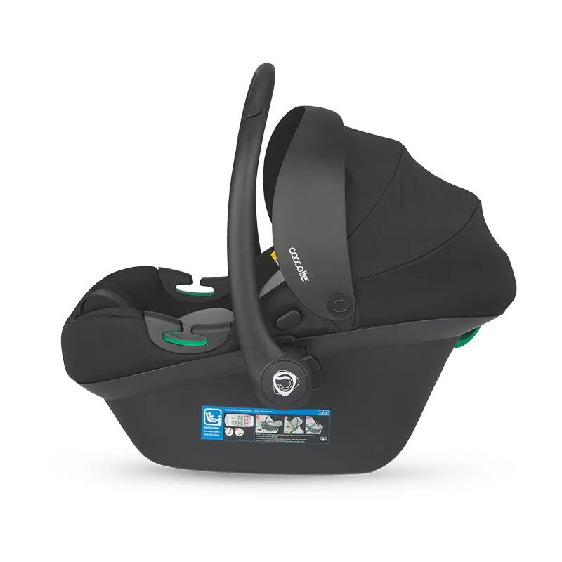 R129-approved infant car seat Coccolle Knox iSize, for children 40-87 cm, Newborn insert and mini headrest in memory foam, Adjustable handle, Compatible with Coccolle Isofix base, Anthracit